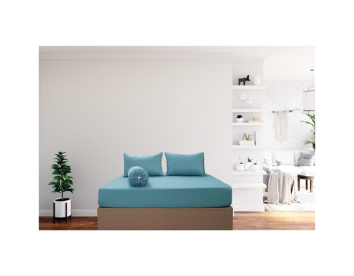 Tấm Drap Và Áo Gối Sọc Màu 160x200cm MYM ảnh 0