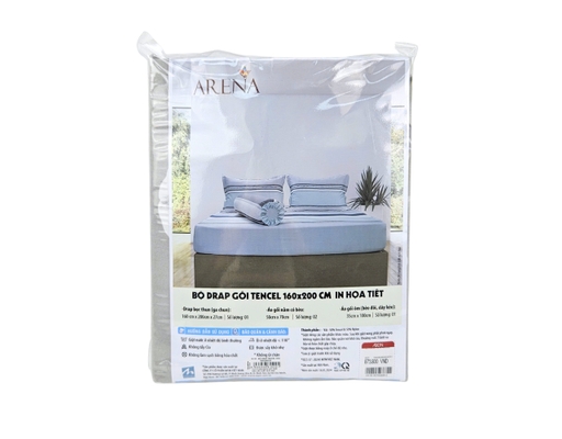 Bộ Drap Tencel 160x200cm Họa Tiết Hoa MYM ảnh 1