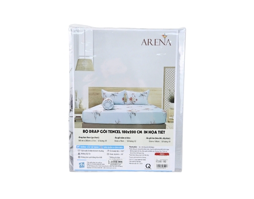 Bộ Drap Tencel 180x200cm Họa Tiết Hoa MYM ảnh 1