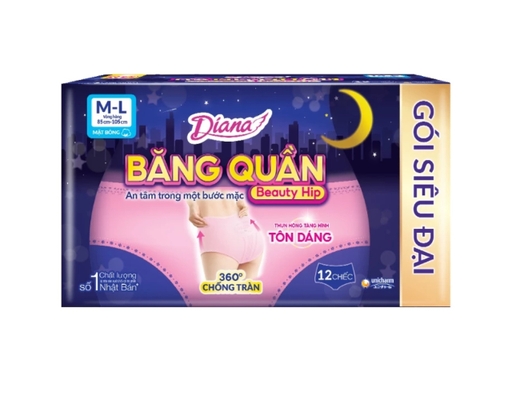 Băng Vệ Sinh Ban Đêm Dạng Quần Size S-M 5 Miếng Diana ảnh 2