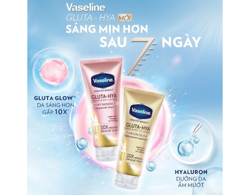 Sữa Dưỡng Thể Gluta-Hya Dưỡng Sáng Không Lo Tì Vết Ban Ngày 330ml Vaseline ảnh 2