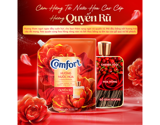 Nước Xả Vải Giữ Màu Hương Nước Hoa Quyến Rũ 3.1L Comfort ảnh 3