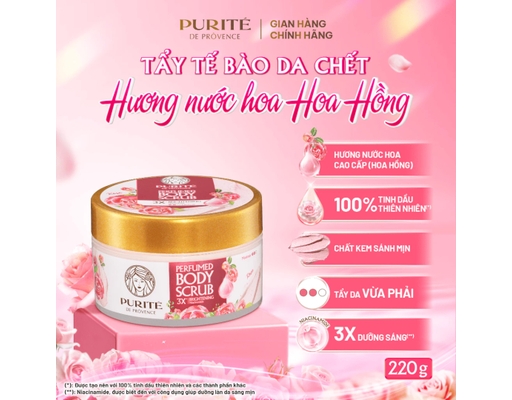 Tẩy Tế Bào Chết Hương Nước Hoa Hoa Hồng 220g Purite ảnh 5