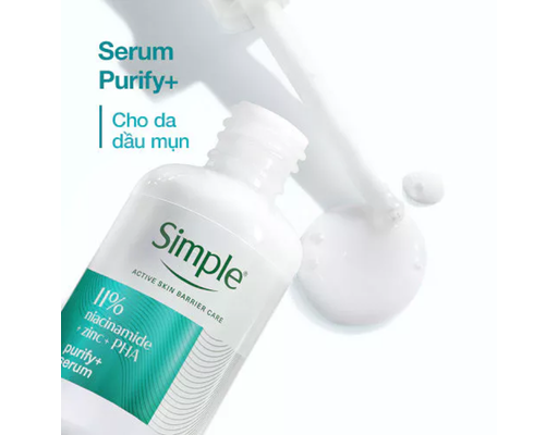 Tinh Chất Ngừa Mụn Simple Purify+ Với 11% Niacinamide+ & Zinc & PHA 30ml Simple ảnh 2