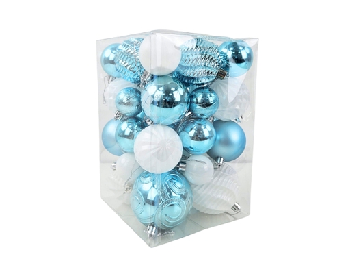 Hộp 34 Trái Châu Trang Trí Mix 4-5-6-8cm C001-34 Màu Xanh Ngọc Tân Hồng Vận ảnh 1
