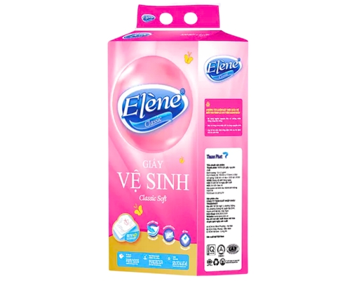 Combo 10 Gói Giấy Vệ Sinh Rút Đáy Classic 320 Tờ 4 Lớp Elène ảnh 1