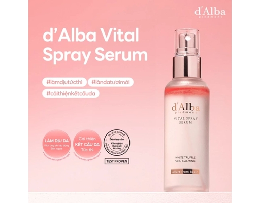 Serum Dạng Xịt Căng Bóng Da 8 Loại Dầu Hoa Đỏ White Truffle Vital Spray 100ml d'Alba ảnh 2