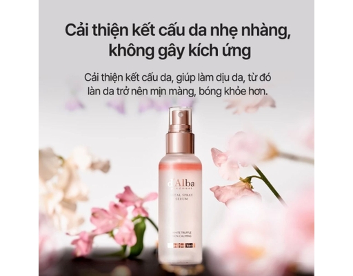 Serum Dạng Xịt Căng Bóng Da 8 Loại Dầu Hoa Đỏ White Truffle Vital Spray 100ml d'Alba ảnh 5