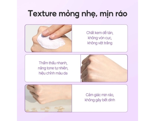 Kem Chống Nắng Dưỡng Trắng Tông Tím Hiệu Chỉnh Sắc Da Waterfull Tone-Up Sun Cream Purple 50ml d'Alba ảnh 3