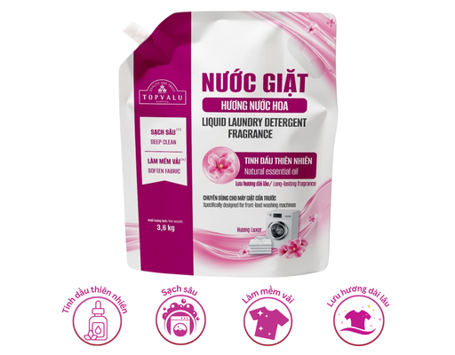 Nước Giặt Hương Nước Hoa Cho Máy Giặt Cửa Trước Hương Luxor 3.6kg TOPVALU ảnh 3