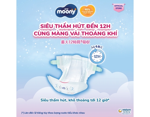 Tã Quần M52 Cho Bé Từ 6-12kg 52 Miếng Moony ảnh 4