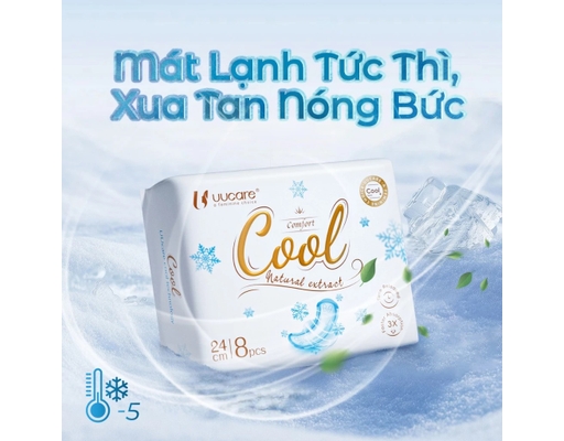Băng Vệ Sinh Cool Tech Kháng Khuẩn 24cm 16 Miếng UUcare ảnh 5