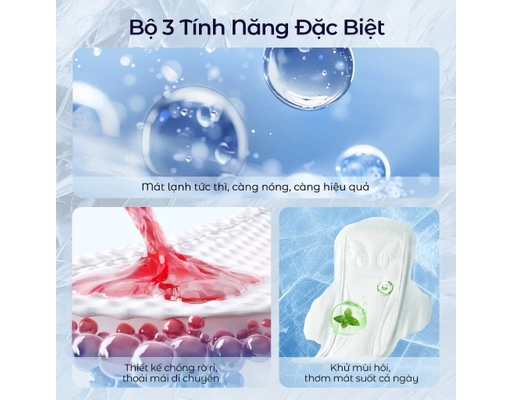 Băng Vệ Sinh Cool Tech Kháng Khuẩn 24cm 16 Miếng UUcare ảnh 6