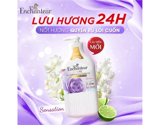 Sữa Tắm Dưỡng Da Hương Nước Hoa Sensation 900g Enchanteur ảnh 3