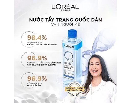 Nước Tẩy Trang 3in1 Micellar Sạch Sâu 400ml L'Oreal ảnh 4