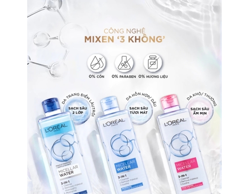 Nước Tẩy Trang 3in1 Micellar Sạch Sâu 400ml L'Oreal ảnh 5