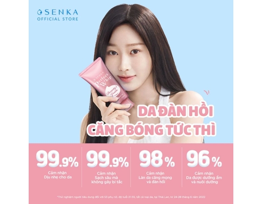 Sữa Rửa Mặt Đàn Hồi Mướt Mịn Collagen Perfect Whip Cleanser 120g SENKA ảnh 8
