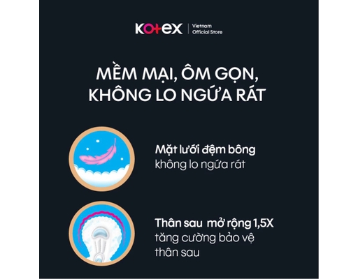 Băng Vệ Sinh Ban Đêm Có Cánh 35cm 8 Miếng Kotex ảnh 3