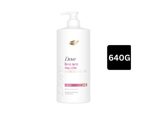Dầu Gội Hoa Sen Dưỡng Tóc Óng Mềm Tự Nhiên 640g Dove ảnh 0