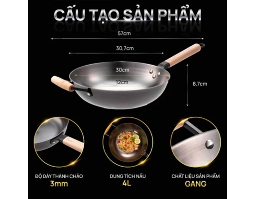 Chảo Gang 1 Tay Cầm Nitrigan 30cm La Gourmet ảnh 10