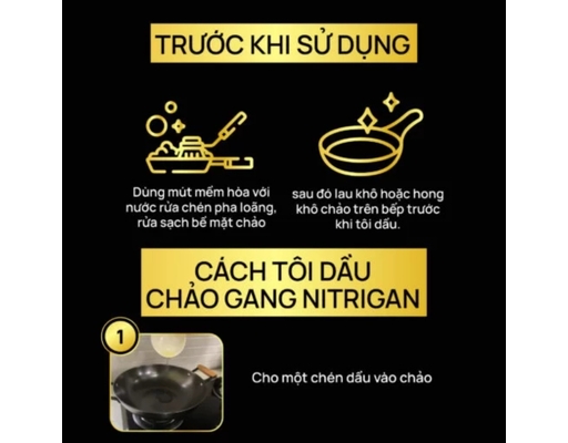 Chảo Gang 1 Tay Cầm Nitrigan 30cm La Gourmet ảnh 12