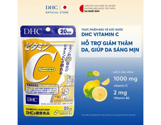 Thực Phẩm Bảo Vệ Sức Khỏe Viên Uống Bổ Sung Vitamin C 30 Ngày 60 Viên DHC ảnh 2