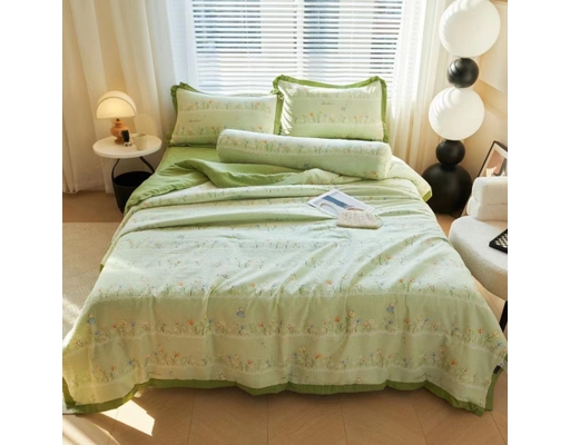 Bộ Chăn Drap Gối Vải Đũi 160x200cm Kenhome ảnh 5