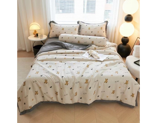 Bộ Chăn Drap Gối Vải Đũi 160x200cm Kenhome ảnh 7