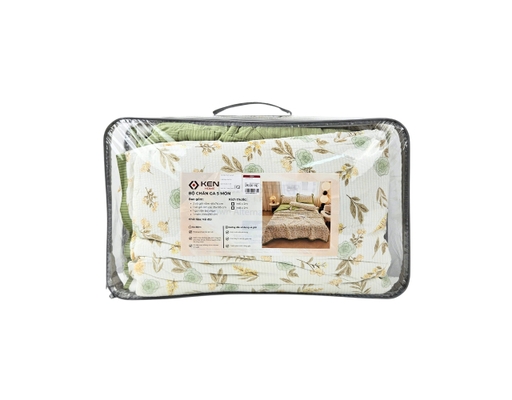 Bộ Chăn Drap Gối Vải Đũi 180x200cm Kenhome ảnh 10