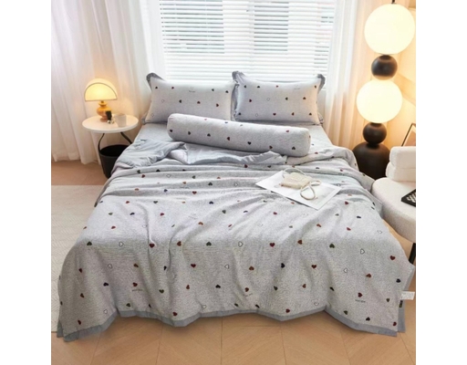 Bộ Chăn Drap Gối Vải Đũi 180x200cm Kenhome ảnh 8