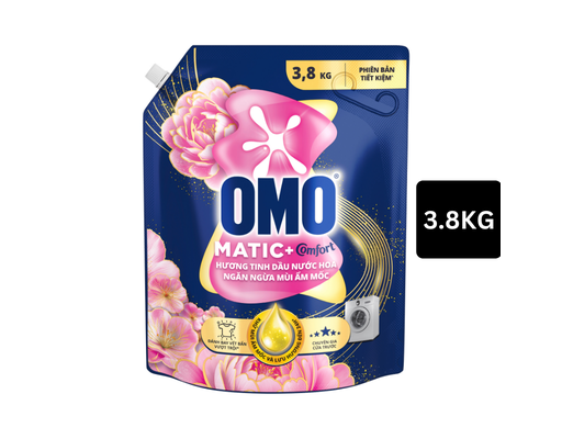 Nước Giặt Matic Cửa Trước Ngăn Ngừa Mùi Ẩm Mốc 3.8kg OMO ảnh 1