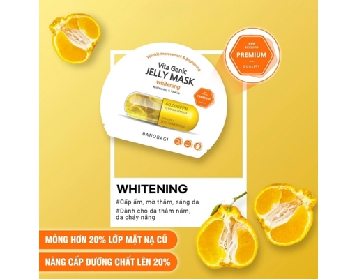 Mặt Nạ Vita Genic Jelly Mask Whitening - Vitamin C 30g Banobagi ảnh 1