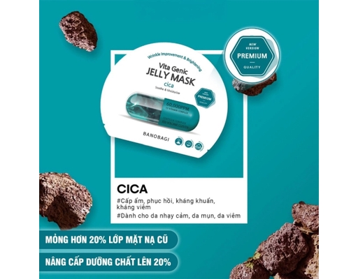 Mặt Nạ Vita Genic Jelly Mask Cica - Centella Complex  30g Banobagi ảnh 1