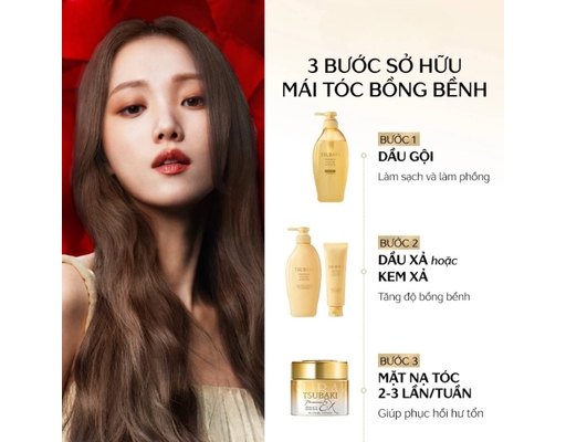Dầu Xả Phục Hồi & Bồng Bềnh Premium Volume & Repair Conditioner 450ml TSUBAKI ảnh 6