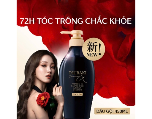 Dầu Gội Phục Hồi Chuyên Sâu Premium Ex Damage Care & Repair Shampoo 450ml TSUBAKI ảnh 2