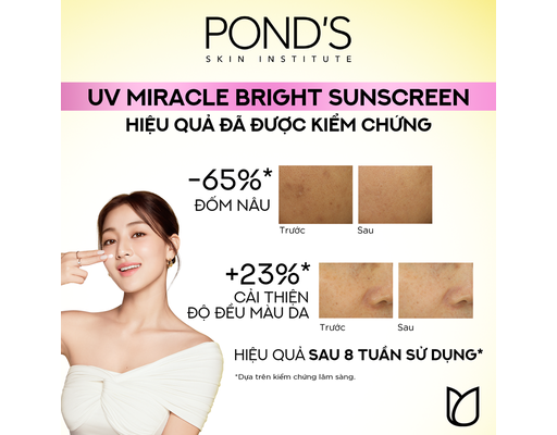 Kem Chống Nắng Dưỡng Sáng UV Miracle Protect & Repair Sunscreen Bright SPF50+ PA++++ 50g POND'S ảnh 3