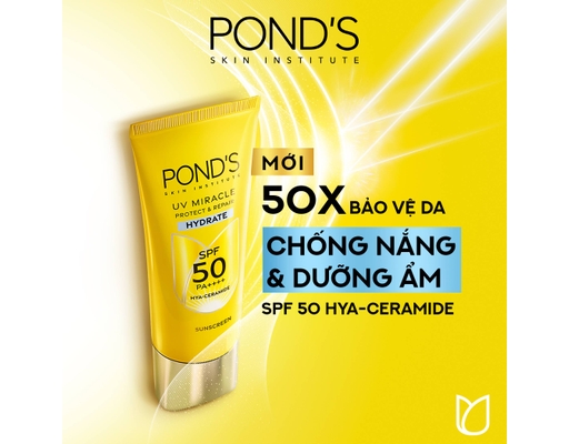 Kem Chống Nắng Cấp Ẩm UV Miracle Protect & Repair Sunscreen Hydrate SPF50+ PA++++ 50g POND'S ảnh 2