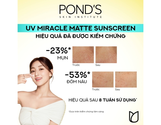 Kem Chống Nắng Kiềm Dầu UV Miracle Protect & Repair Sunscreen Matte SPF50+ PA++++ 50g POND'S ảnh 3