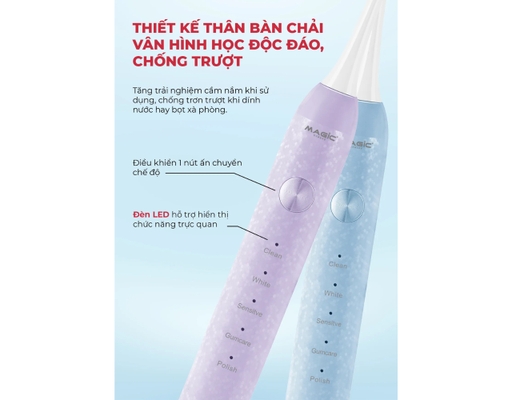 Bàn Chải Đánh Răng Điện B-26 Màu Tím Magic ảnh 7