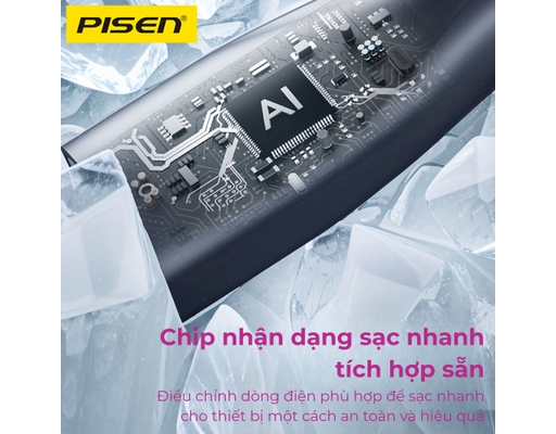 Cáp Sạc Pro Mars 3In1 AP-FC15-1200 Pisen ảnh 3