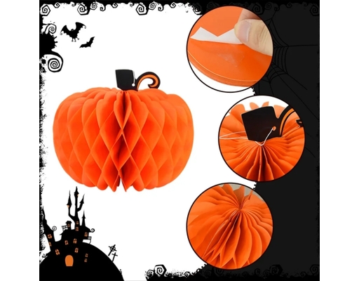 Mô Hình Giấy Trang Trí Halloween 003 Bí Ngô 20x25cm Tân Hồng Vận ảnh 2
