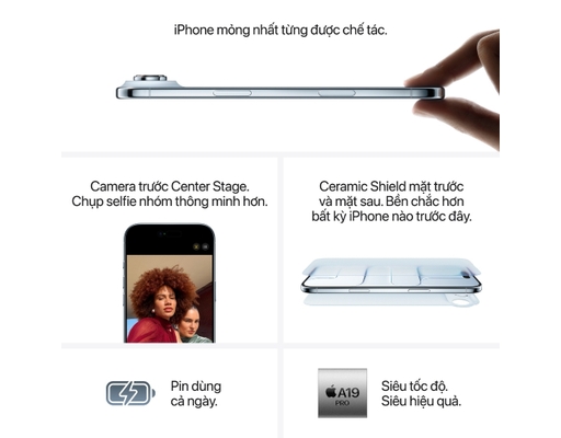 Điện Thoại Di Động iPhone Air 256GB Màu Xanh Da Trời/ Sky Blue MG2P4ZP/A Apple ảnh 5