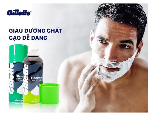 Bọt Cạo Râu Hương Bạc Hà 175g GILLETTE ảnh 3