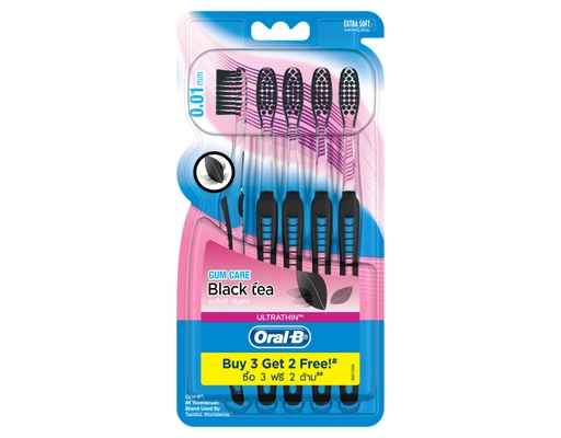 Bàn Chải Đánh Răng Black Tea Gum Care Siêu Mềm Vỉ 5 Cây Oral-B ảnh 0
