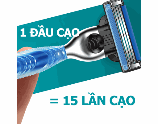 Dao Cạo Mach3+ 3 Lưỡi Dao - 1 Thân Và 2 Đầu Cạo GILLETTE ảnh 1