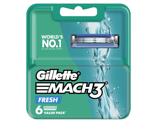 Lưỡi Dao Cạo 3 Lưỡi Dao Mach3+ 6 Cái GILLETTE ảnh 0