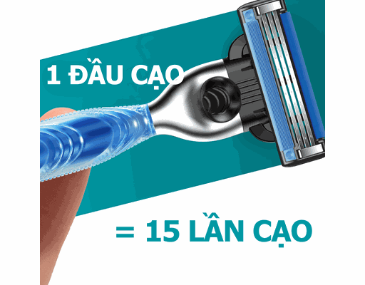 Lưỡi Dao Cạo 3 Lưỡi Dao Mach3+ 6 Cái GILLETTE ảnh 2