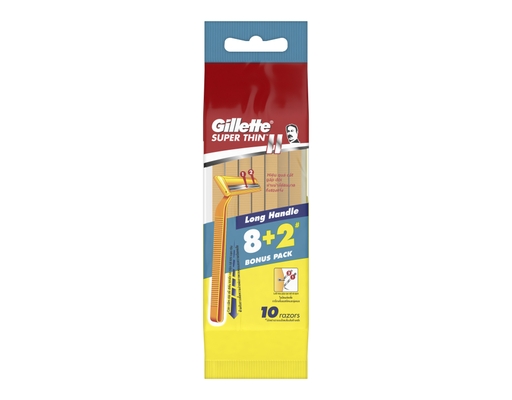 Dao Cạo Super Thin II Long Handle - 8 + 2 Cây GILLETTE ảnh 0