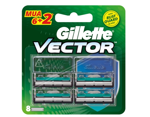 Đầu Dao Cạo Vector 8 Cái GILLETTE ảnh 0