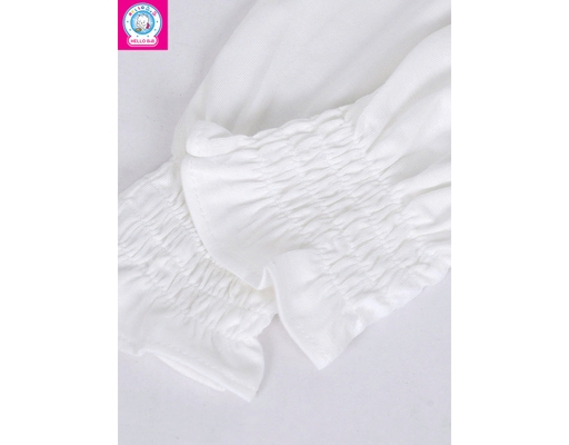 Quần Dài Dún Bèo Chất Liệu Bamboo QL0073 Cho Bé 9 Tháng Tuổi Màu Trắng HELLO BnB ảnh 2